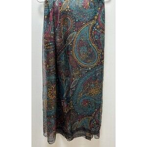 Elegant 100% Silk feeling  Floral Oblong Scarf Shawl Wrap